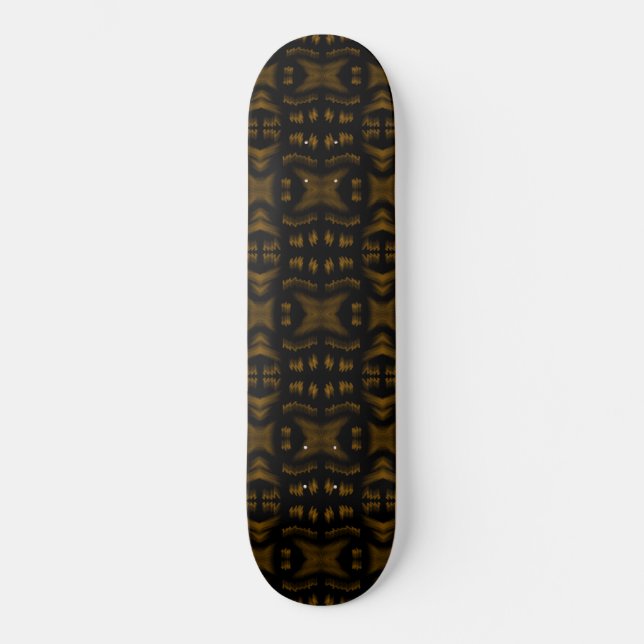 Skate Golden Obsidian Tribal Ikat Pattern (Frente)