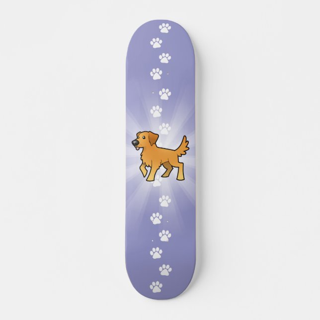Skate Golden retriever dos desenhos animados (Frente)