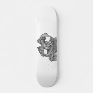Skate GOLEM - Gargoyle Design preto-e-branco