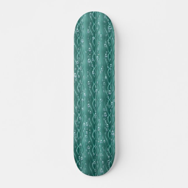 Skate Gotas de chuva em metal verde (Frente)