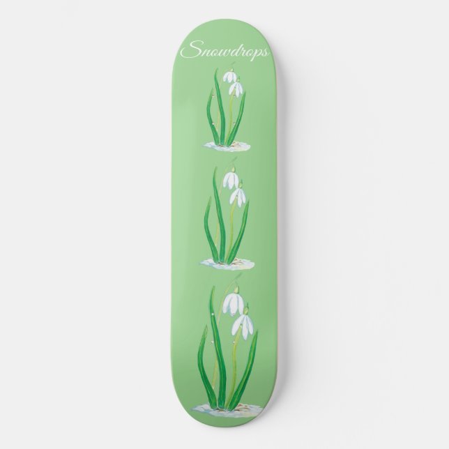 Skate Gotas de neve (Galanthus nivalis) Personalizadas (Frente)