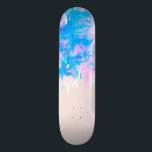 Skate Gotas de tinta colorida de cor d'água, rosa e azul<br><div class="desc">Este padrão de pingar de tinta azul e cor-de-água pintada cinza-pastel é perfeito para a mulher hipster de arte e tendências. ***NOTA DE DESIGN IMPORTANTE: Para os pedidos personalizados relativos a alterações dos aspectos design; incluindo trocas de cores ou produtos correspondentes, ou qualquer outra questão relacionada com o design, clique...</div>