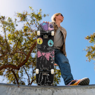 Skate Gótico de Kawaii Cute Pastel - Cachorro Gótico