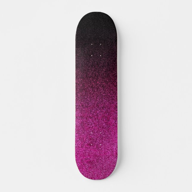 Skate Gradação da brilho rosa e preto (Frente)
