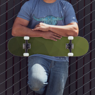 Skate Gradiente de oliva verde exército padrão de malha