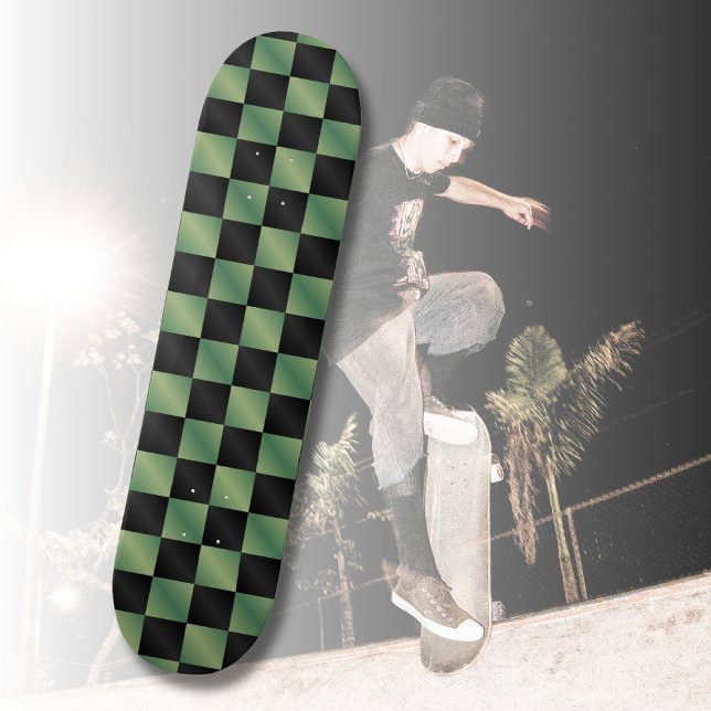 Skate Gradiente Preto Verde Azul Moderno Verificado (Criador carregado)