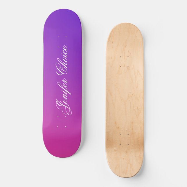 Skate Gradiente Rosa E Roxo (Frente)