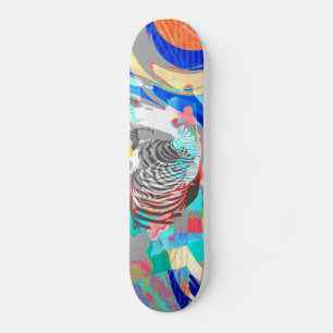 skate gráfico abstrato Zebra