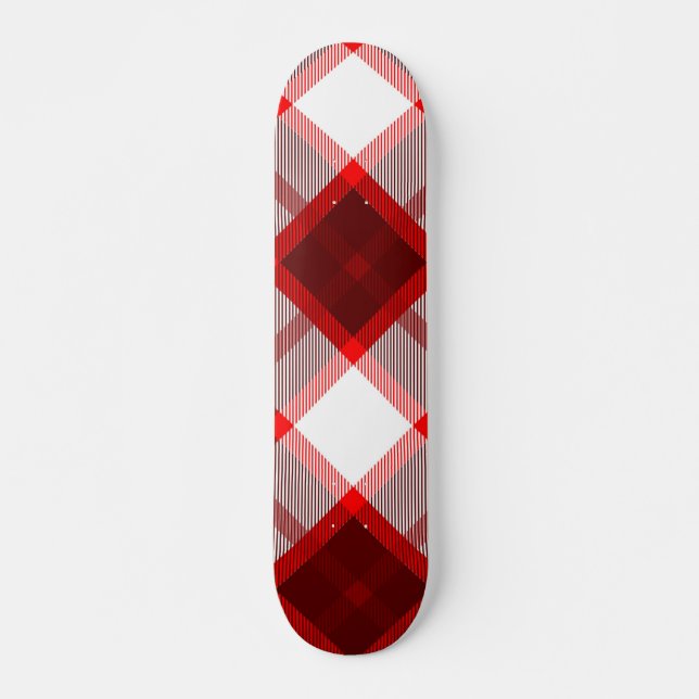 Skate Gráfico da Xadrez vermelha (Frente)