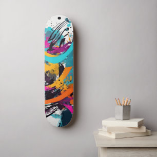 Skate Grafite Colorido Abstrato
