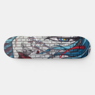 Skate Grafite de Menina Asiática