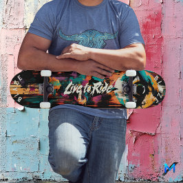 Skate Grafite de Olho em Negrito Pop Art - Lema Viva par