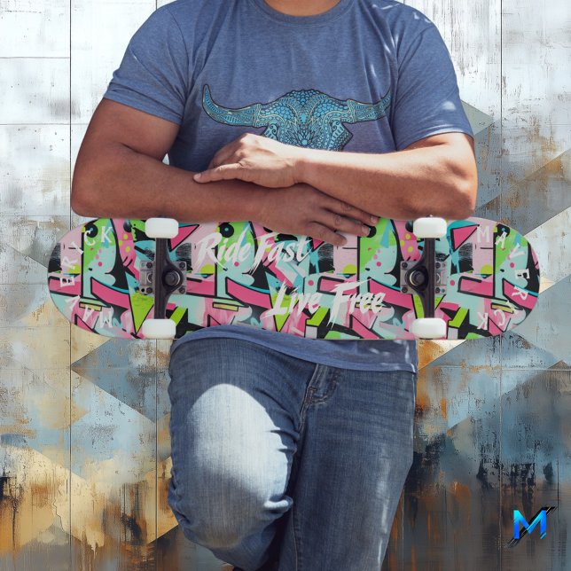 Skate Grafite de Pastel e Motto Rápido ao Vivo (Criador carregado)