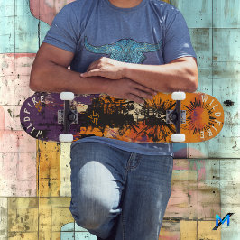 Skate Grafite de Sunburst, inspirado no Dia das Bruxas e