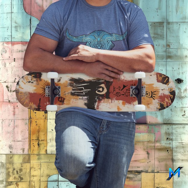 Skate Grafite Inspirado em Tribal Abstrato com Tom Terro (Criador carregado)