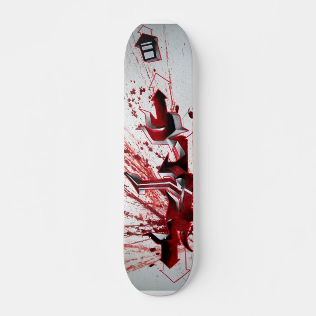 Skate Grafites do vermelho de Schu (Frente)