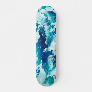 Skate Grande design de ondas do mar ou do oceano que cor
