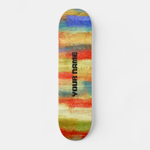 Skate Grãos de madeira Abstrato Coloridos