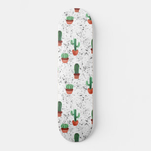 Skate Green Terracotta Cactus Pots Splatter Pattern