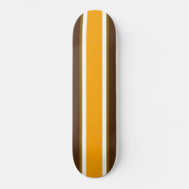 Skate Greve de Corrida Marrom Amarelo Branco Brilhante