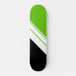 Skate Greve de corridas brancas de Verde limão preto div