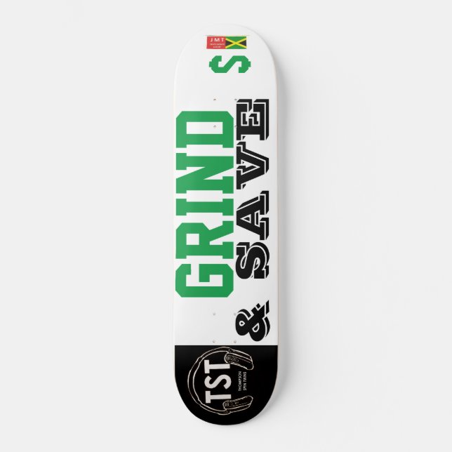 SKATE GRIND & SAVE / JMT SKATEBOARDS / IPIX (Frente)