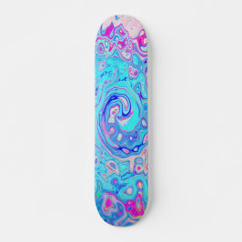 Skate Groovy Abstrato Retro Robin Ovo Blue Swirl