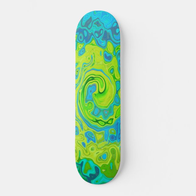 Skate Groovy Chartreuse e Aquamarine (Frente)
