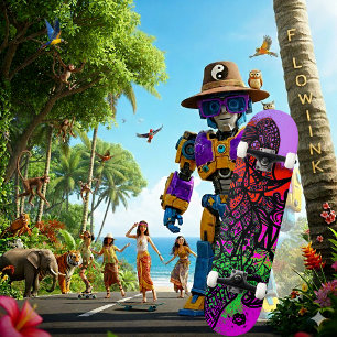 Skate Groovy Colorful Abstrato