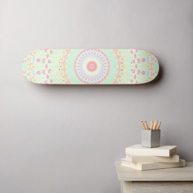 Skate Groovy Colorful Hippie Mandala (Arte de parede (Horz))