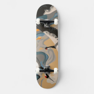 Skate Gruas Em Curso Sobre O Rio