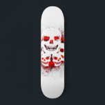 Skate Grunge Skull Pattern<br><div class="desc">Crânios de riso gótico impressos no skate.</div>