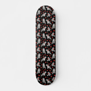 Skate Guaxinim bonito com melancia