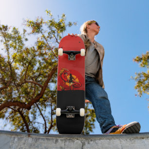 Skate Guerreira Japonesa Dragão Luz do Sol