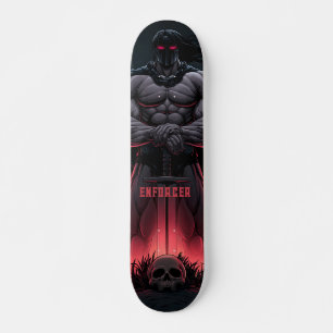 Skate Guerreiro Poderoso com Espada e Fantasia de Caveir