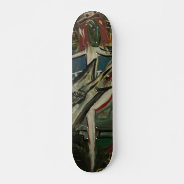Skate Guitarrista Abstrato (Frente)