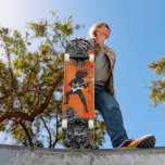 Skate Guitarrista Música Elétrica Guitarra Nome Personal<br><div class="desc">Guitarista Música Elétrica Guitarra Nome Personalizado Nome Personalizado O skate apresenta seu nome personalizado em tipografia moderna em um fundo laranja, preto e branco com uma pessoa tocando violão elétrico. Personalize editando o texto na caixa de texto fornecida. Dê um presente personalizado, skate personalizado ao seu skate favorito para o...</div>