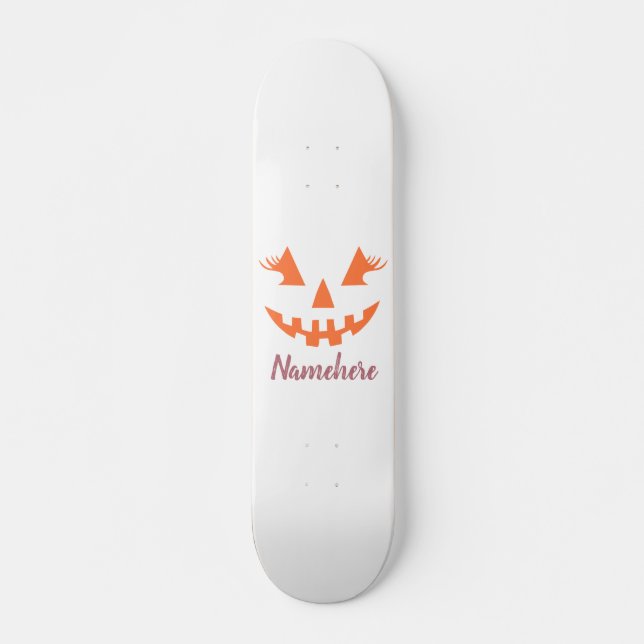 Skate Halloween da Girly Jack O Lanterna Pumpkin Persona (Frente)