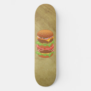 Skate Hamburger dobro com queijo e bacon