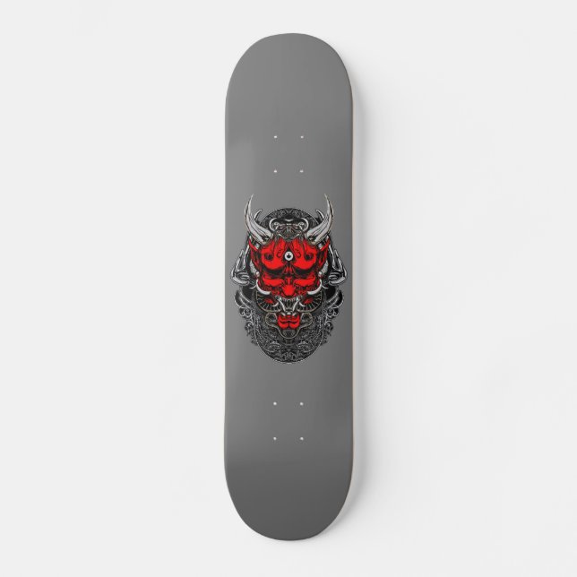 Skate Hannya Demon Design skateboard, deck de 7¾" (Frente)