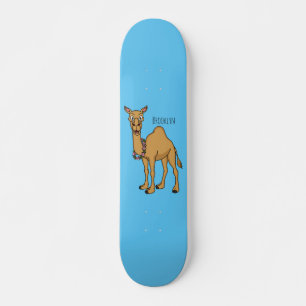Skate Happy camel cartoon illustration 
