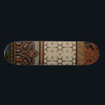Skate Heirloom Têxtil com Padrões Decorativos<br><div class="desc">Impressão de um tecido decorativo de herança por June Erica Vess. Apresenta padrões florais em um fundo bronzeado. Se você gosta de tons de terra e flores esta é a compra para você!</div>