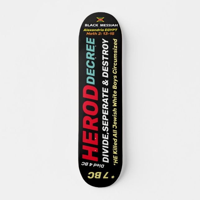 skate HEROD DECREE, deck de 7¾" (Frente)