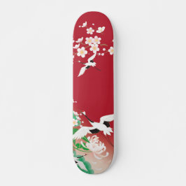 Skate Herões e Dahlias - design japonês /