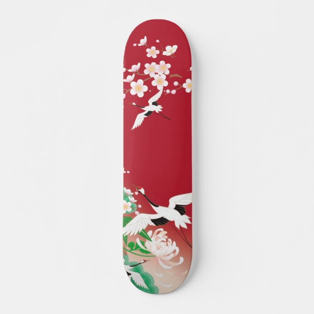 Skate Herões e Dahlias - design japonês / (Frente)