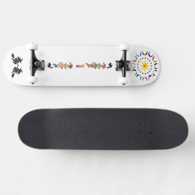 Skate HEXANDO E ABORRECENDO Design Witchcore + Luas do O (Horz)