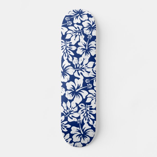 Skate hibisco branco vestido tropical (Frente)
