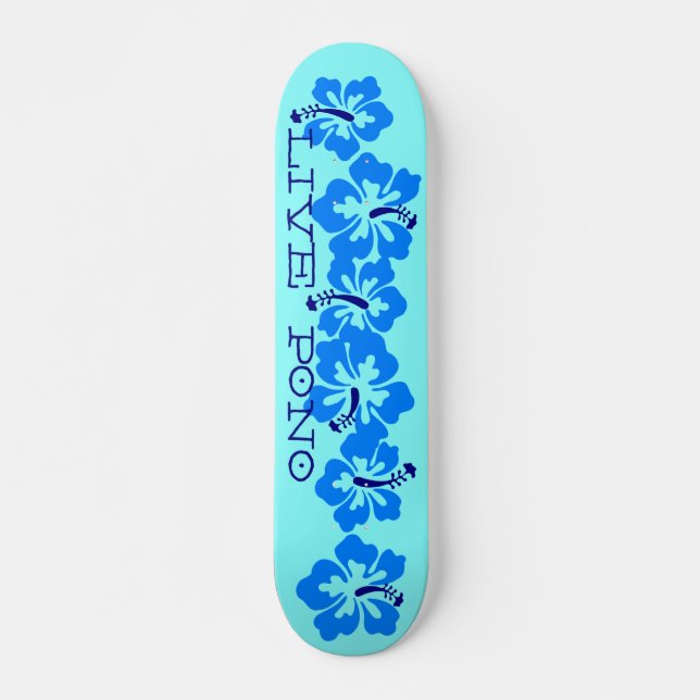 Skate Hibiscus havaiano "Pono vivo" Rad retro (Frente)