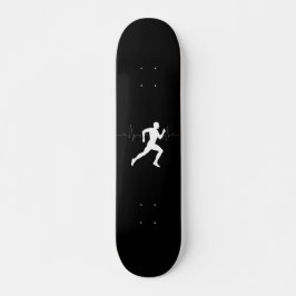 Skate Homem Runners Silhouette HeartBeat Line