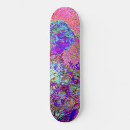 Skate Hortênsia Abstrata Roxa e Azul com Magenta